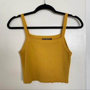 Brandy Melville Crop Mustard Tank Top